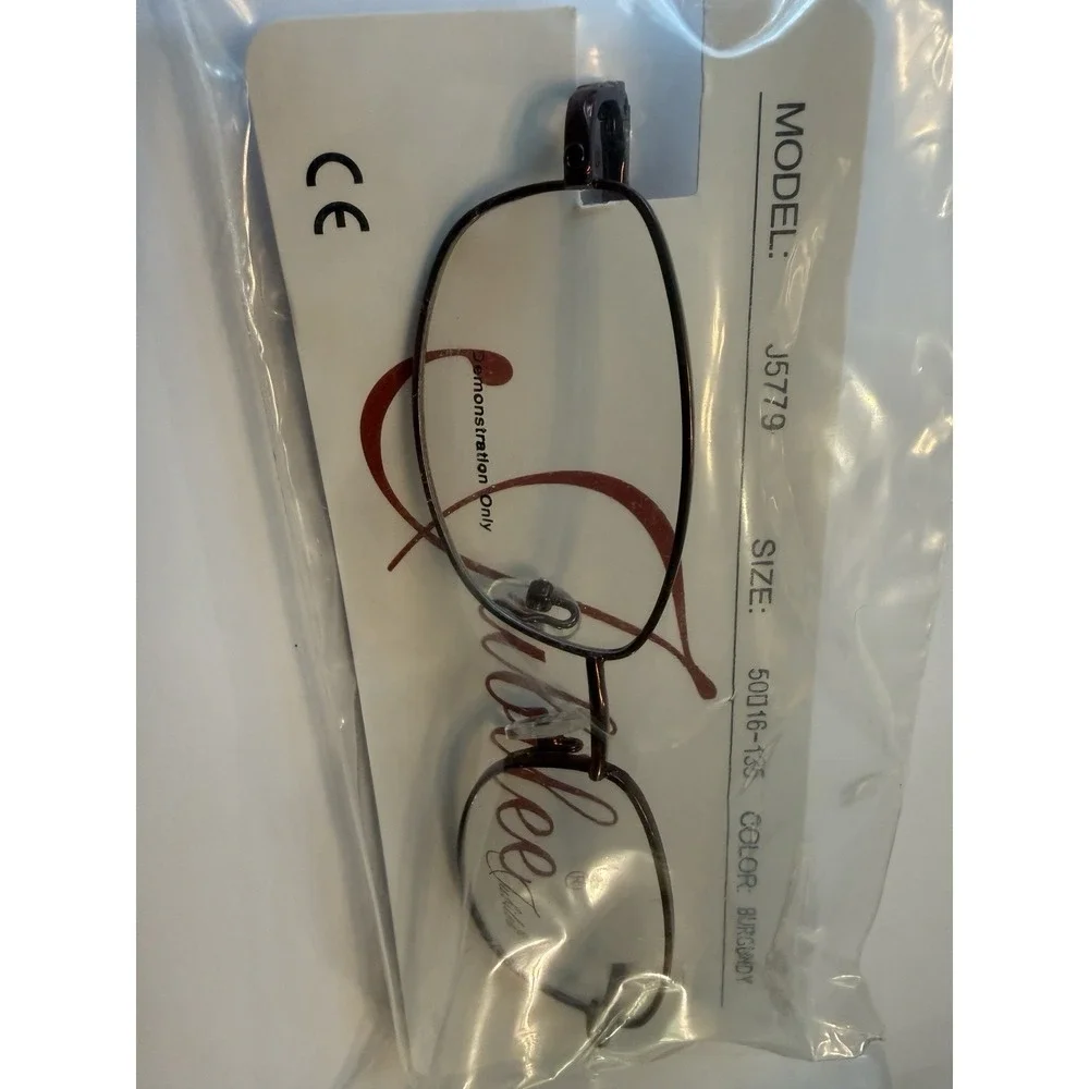 NWT Jubilee‎ 5779 Burgundy Spiral Design Metal EYEGLASSES FRAME RX 50-16-135mm